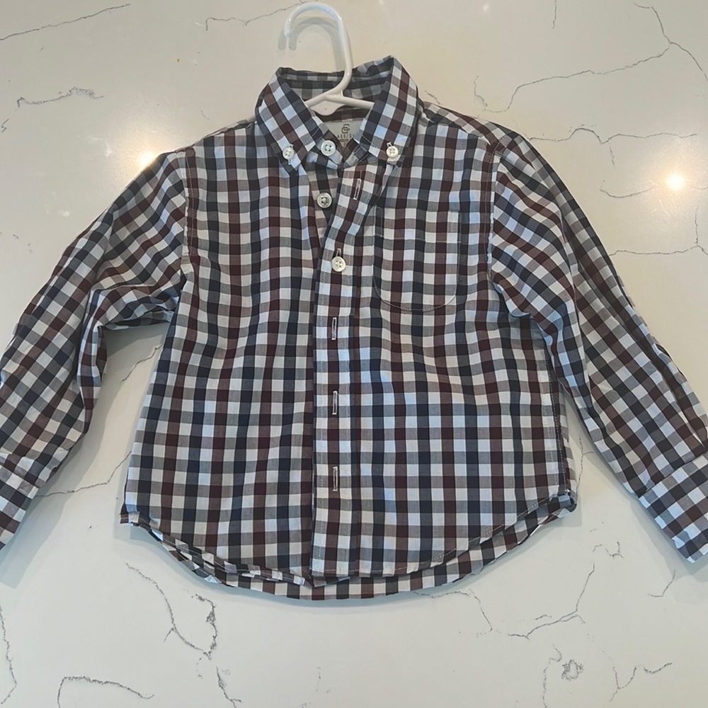 Class Club button down checkered shirt. Size 2/3 toddler